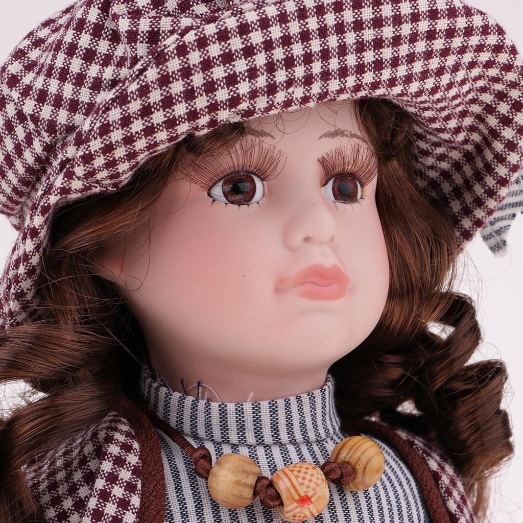 Vintage Collectible Porcelain Dolls - 세라믹 도자기 인형 빈티지 모자 16인치