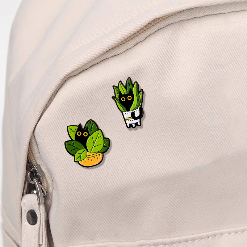 귀여운 검은 고양이 컬렉션 식물 커피 와인 컵 권총 만 - Vintage Collectible Pins 리뷰 및 가격