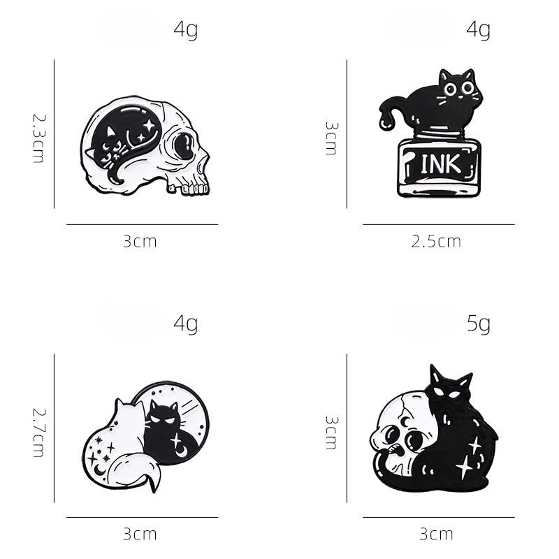 귀여운 검은 고양이 컬렉션 식물 커피 와인 컵 권총 만 - Vintage Collectible Pins 리뷰 및 가격