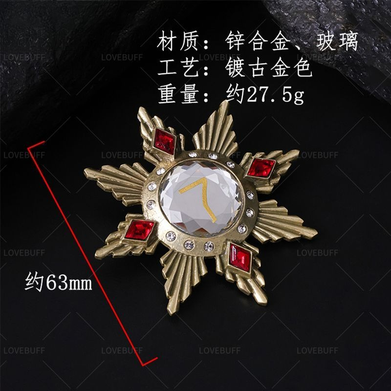 황금 별 모양의 숫자 7 브로치, 레드 클리어 라인스톤 - Vintage Collectible Pins 리뷰 및 가격
