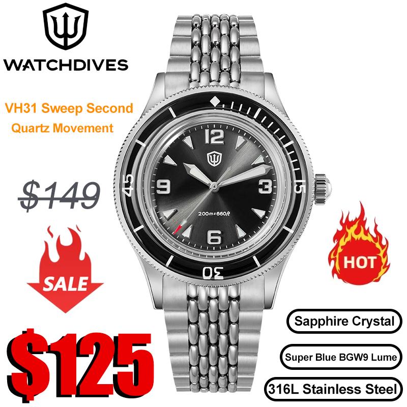 Watchdives WD50Q 시계 VH31 쿼츠 무브 - Vintage Watch Collecting 리뷰 및 가격
