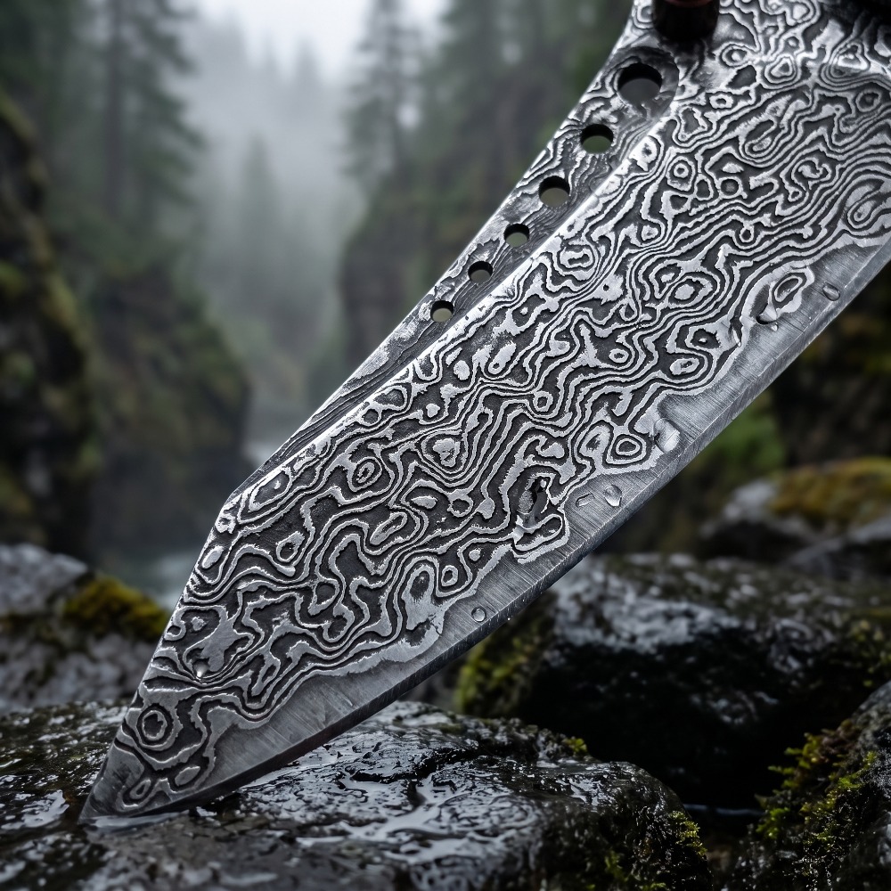 고경도 다마스커스 패턴 접이식 나이프 빈티지 장식용 수 - Vintage Collectible Knife 리뷰 및 가격