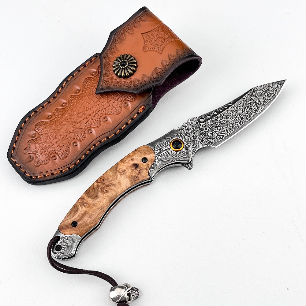 고경도 다마스커스 패턴 접이식 나이프 빈티지 장식용 수 - Vintage Collectible Knife 리뷰 및 가격