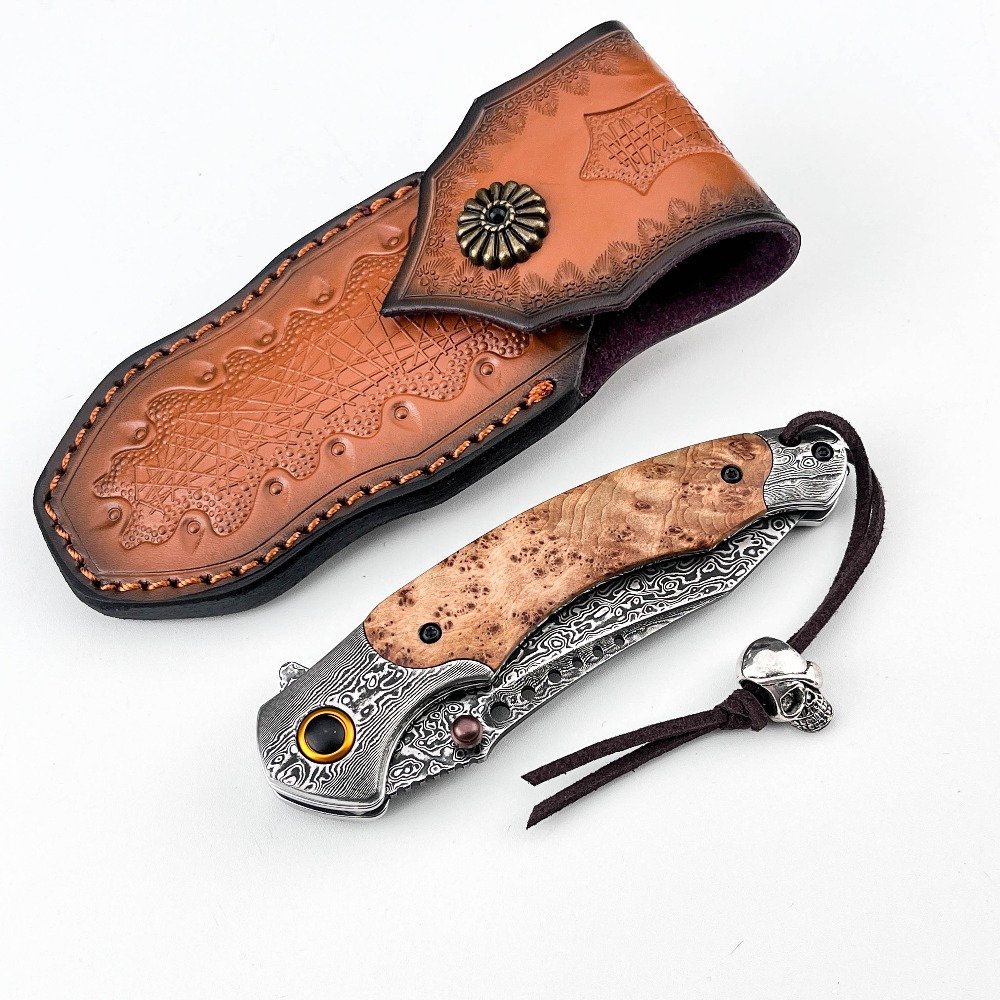 고경도 다마스커스 패턴 접이식 나이프 빈티지 장식용 수 - Vintage Collectible Knife 리뷰 및 가격