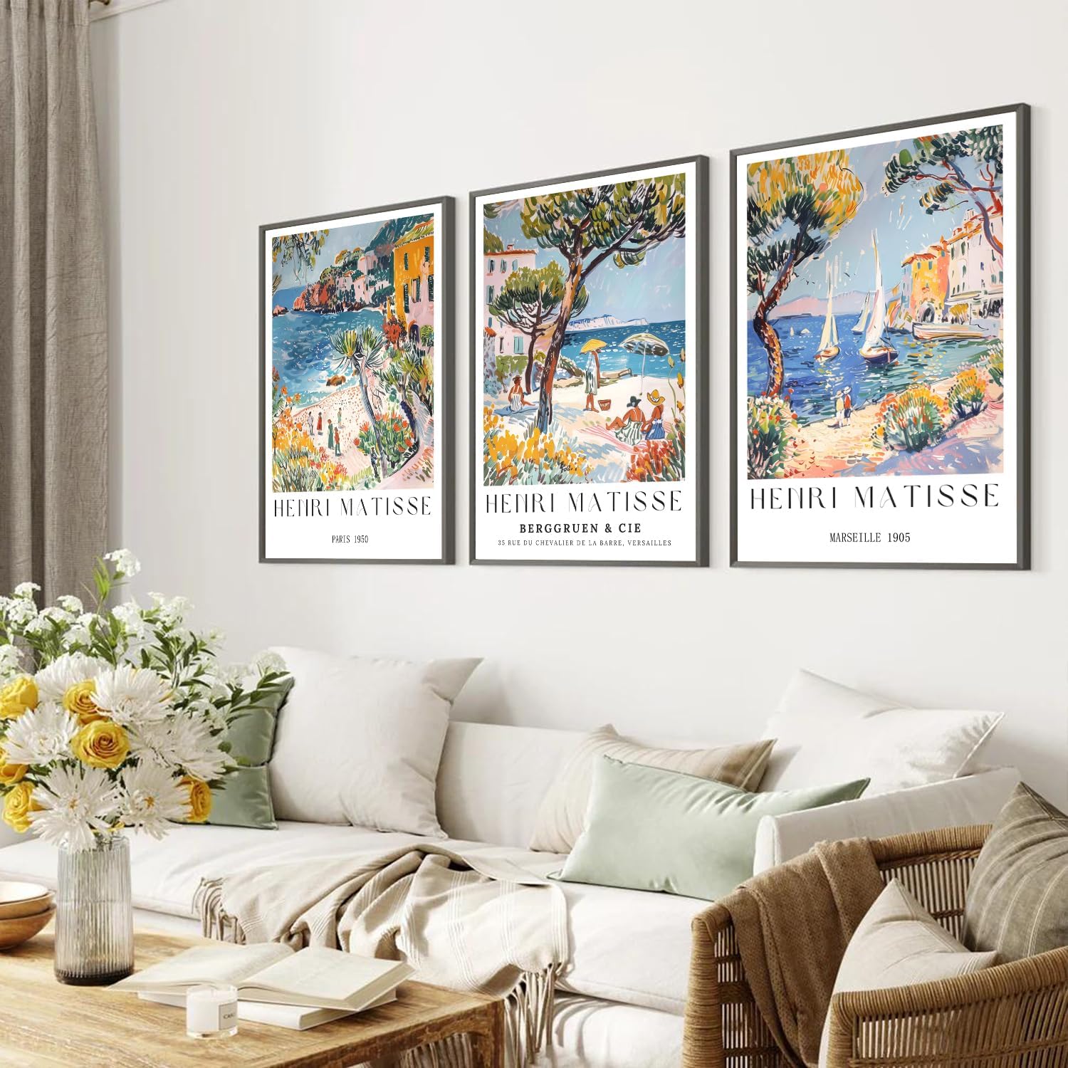 3개/세트 빈티지 해변 여행 벽 예술 컬렉션 3 헨리  - Vintage Collectible Posters 리뷰 및 가격