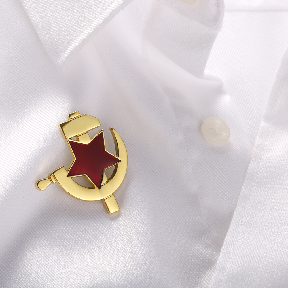 1개 빈티지 소련 배지 - 망치와 낫 라펠 핀, 빨간  - Vintage Collectible Pins 리뷰 및 가격